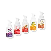 Bath and Body Works Foaming Hand Soaps - Set of 5 Gentle Foaming Soaps (Fresh & Fruity)