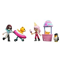 Hospital and Ice Cream Parlour - Friends Pack Bundle - Amazon Exclusive - Top Online Game - Exclusive Virtual Item Code Included - Fun Collectible Toys, Ages 6+