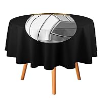 King of Volleyball Round Tablecloth Washable Table Cover with Dust-Proof Wrinkle Resistant for Restaurant Picnic 33.99