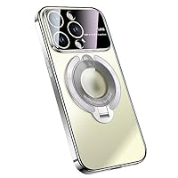 ZIFENGXUAN-Case for iPhone 15 Pro Max/15 Pro/15 Plus/15, Lens Anti-Scratch Phone Case Support Wireless Charging Slim Cover (15,Gold)