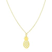 14K Yellow Gold Pineapple Necklace