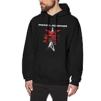 Michael Schenker Logo Hoodie Mens Casual Long Sleeve Sweatshirt Pullover Hooded Tops
