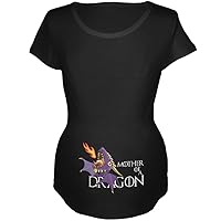Mother of a Dragon Cute Purple Fire Maternity Soft T Shirt