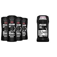 Body Wash Black 4 Count 12h Refreshing Scent Cleanser Frozen Pear & Cedarwood Men's Body Wash & Antiperspirant Stick for Men Black Pack of 4, 48 Hour Sweat and Odor Protection