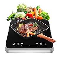Portable Induction Cooktop 1800W, 10 Temperature 9 Settings Induction Countertop Single Burner with 4H Timer, Sensor Touch Induction Cooker with Kids Safety Lock, black (AAMUS-CT-FS-IC312)