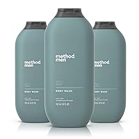 Men Body Wash, Sea + Surf, Paraben and Phthalate Free, 18 FL Oz (Pack of 3),Softening
