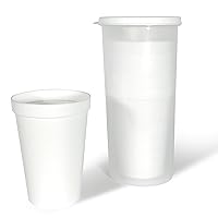 Premium Plastic Drinking Cups - Picnic & Party Disposable Glasses Set for Camping Kitchen Dinner Serving, Patio, RV, Outdoors, Van Unbreakable Reusable Tumblers Microwave Safe BPA Free (White)
