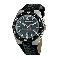 Chronotech CT7935M-12 Men's Analogue Quartz Watch with Leather Strap, black, Strap