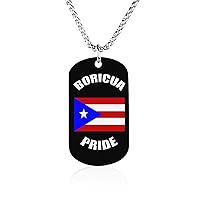 Vintage Boricua Pride Puerto Rican PR Flag Personalized Picture Necklace Pendant Memorial Keepsake Jewelry Gift
