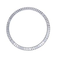Ewatchparts BEZEL COMPATIBLE WITH 34MM ROLEX OYSTER DATE 15200,15000, 115210 FLUTED 14K REAL WHITE GOLD