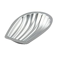 Madeleine mold shell-shaped cake mold silver non-stick DIY baking mold 3 pieces (size: 3.2 inches long × 2 inches wide)