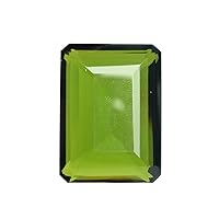 REAL-GEMS Pendant Size Green Amethyst 39.00 Ct Translucent Amethyst Emerald Cut Green Amethyst Gemstone