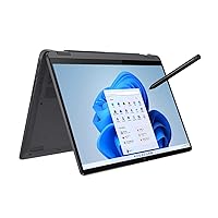 Lenovo 2023 Flex 5 2-in-1 Laptop 14'' 2.8K OLED Touchscreen 12th Intel i7-1255U 10-Core Iris Xe Graphics KB FP Reader Win 11 w/ RATZK 32GB USB and Pen,Storm Grey (82R7)