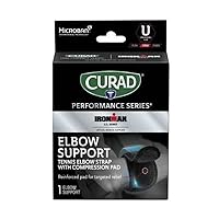 Curad Performance Series Ironman Elbow Support, Dual Wrap-Around Strap, Universal, 1 Each
