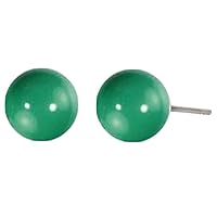 Traveller® Jewellery Earrings with Pearl from Swarovski® Pearl Diameter Approx. 10 mm Jade