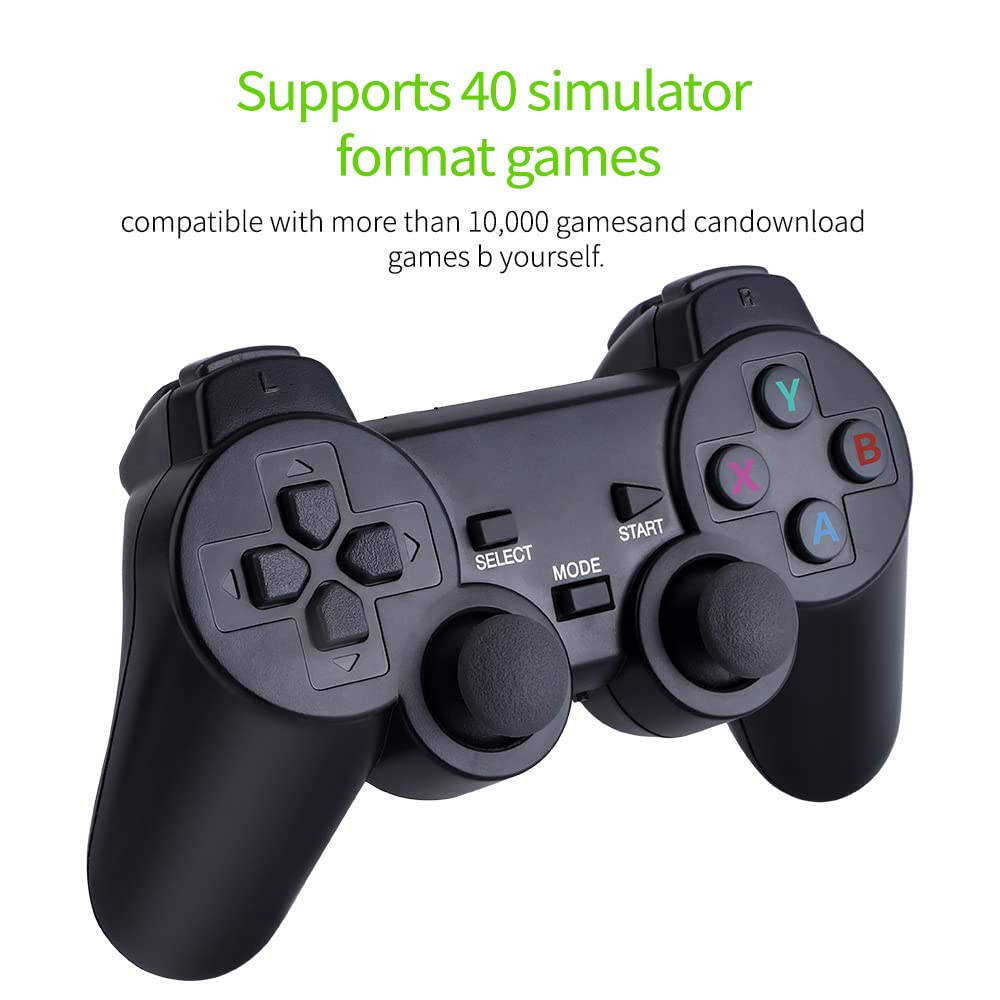 DDARKHORSE M8 Plus Quad-core TV Video Game Console，4K HD Built-in 10000+ Games PS Retro Games， with Game Controller for PS1 Gamepad, M8plus64G-PS1+10000 Games