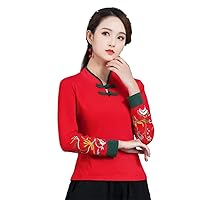 Cheongsam Women' Short Winter Cotton Blend Collar Thickening Chinese Style Qipao Skinny Shirts Woman