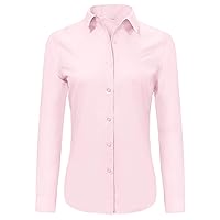 Ruisin Super Soft Wrinkle Free Button Down Shirts for Women Solid Short/Long Sleeve Striped Formal Work Dress Blouses Tops