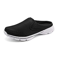 Men's Open Back Sneaker Clogs Knit Mules Shoes Lightweight Breathable Slippers