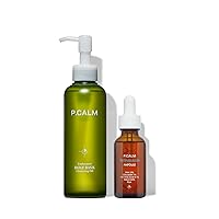 P.CALM Blackheads Removing & After Care Kit - UnderPore Holy Basil Cleansing Oil 6.42 fl.oz with Retinolagen Ampoule 1 fl.oz | Korean Skincare