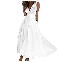Women's Long Dress Maxi Casual Dress A Line Dress Floral Fashion Streetwear Date Print Sleeveless V Neck Dress
