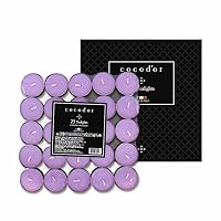 COCODOR Scented Tealight Candles/Garden Lavender / 100 Pack / 4-5 Hour Extended Burn Time/Made in Italy, Cotton Wick, Scented Home Deco, Fragrance, Mother's Day