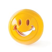 Outward Hound Orbee-Tuff Nooks Yellow Smiley Face Treat-Dispensing Dog Toy