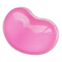 LetGoShop Silicone Gel Wrist Rest Heart-Shaped Translucence Ergonomic Mouse Pad Cool Hand Pillow Effectively Wrist Fatigue(Pink)