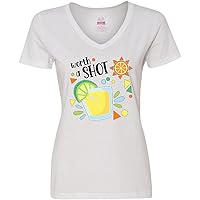 inktastic Worth a Shot Tequila for Cinco De Mayo Party Women's V-Neck T-Shirt