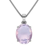 Choose Your Natural Gemstone Pendant With Chain 18k Gold Plated Beautiful Fashion jewelry Necklace For Girls and Womens