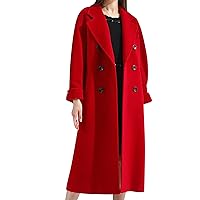 Trench Coats For Women Fall Long Trench Coat Casual Long Sleeve Double-Breasted Oversized Lightweight Duster Jacket