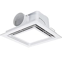Bathroom Exhaust Fan with LED Light 6000K 800 Lumens, Ceiling Mount Exhaust Ventilation Vent Fan with 4