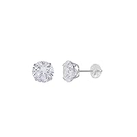 Amazon Collection 14K Gold 2cttw Infinite Elements Cubic Zirconia Round Stud Earrings