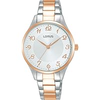 Lorus Ladies Two-Tone Analog Watch with Stainless Steel Bracelet & White Dial RG272VX9