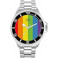Pride Vertical Mens Wrist Watch 42mm Case Custom Design