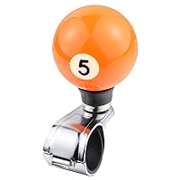 Arenbel 5 Billiard Steering Wheel Booster Car Turning Spinner Assist Grip Knob Handle Fit Most Vehicles Trucks Boats, Orange