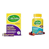 Culturelle Pro Strength Daily Probiotic Digestive Health Capsules 60 Count Kids Probiotic Gummies Peach-Orange & Mixed Berry 60 Count