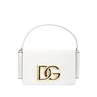 Dolce & Gabbana Elegant Milk White Leather Shoulder Women's Bag