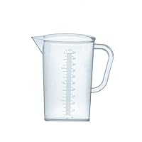 1L Plastic Graduated Beakers with Handles, Measuring Beaker 1000ml Plastic Measuring Cup
