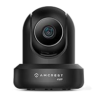 Amcrest 4MP ProHD Indoor WiFi , Security IP Camera with Pan/Tilt, Two-Way Audio, Night Vision, Remote Viewing, 4-Megapixel @30FPS, Wide 90° FOV, IP4M-1041B (Black)