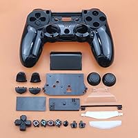 Full Housing Shell Case Cover with Buttons for Sony Playstation 4 PS4 JDM-011 JDM-001 Wireless Controller (Black)
