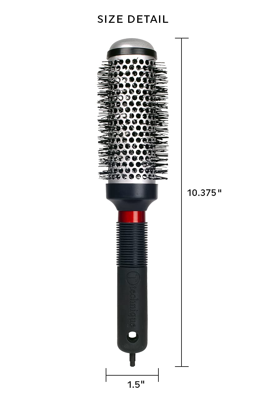 Cricket Technique #350 1.5” Thermal Hair Brush Seamless Barrel Styling Hairbrush Anti-Static Tourmaline Ionic Bristle for Blow Drying Curling All Hair Types