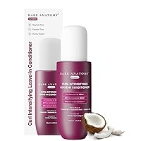 Bare Anatomy Curl-Boosting Cream Leave-In Conditioner | Get Curls with 2X Frizz Protection | Enriched with Coconut Oil, Hyaluronic Acid & Castor Oil Get Smoother, Healthy & Glossy Hair 4.9 Floz