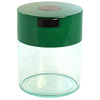 1/2 LB – Patented Airtight Container | Multi-use Vacuum Container Works as Smell Proof Containers for Ground Coffee and Coffee Bean Containers. Green Cap and Clear Body