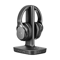 Sony L600 Wireless Digital Surround Dolby Audio Sound Overhead Headphones for Watching TV (WH-L600), Black, 2.1