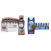 Pro Advanced Nutrition Protein Shake Knockout Chocolate 11.16 Fl Oz Pack of 12 & Pure Protein Chocolate Protein Shake 30g Protein 11oz Bottles 12 Pack