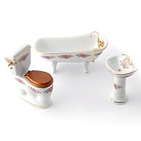 Reutter Porzellan Miniature Bathroom Set 3 Pieces from 1: 12 for Doll Houses