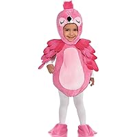 Pink Fleece Flamingo Tunic with Attached Wings Costume Set - (18-24 Months) - Adorable & Cozy Party Wear For Halloween Events
