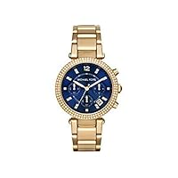 Michael Kors MK6262 Gold Parker Chronograph Blue DIAL Womens Watch