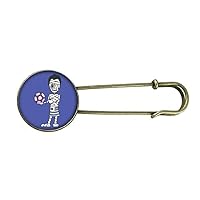 Uruguayan Soccer Player Cartoon Mummy Retro Metal Brooch Pin Clip Jewelry